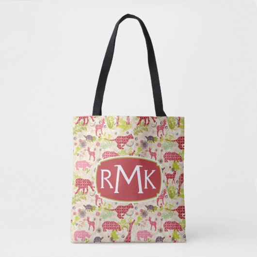 Tote Bag Monogramme du paradis | de jungle (Devant)