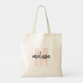 Tote Bag Monogramme écriture manuscrite simple (Dos)