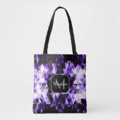 Tote Bag Monogramme électrisant violet brillant (Devant)