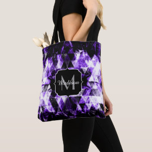 Tote Bag Monogramme électrisant violet brillant
