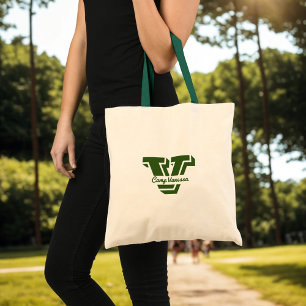 Tote Bag Monogramme élégant Camp initial Bach Green