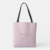 Tote Bag Monogramme élégant | Or Rose (Dos)