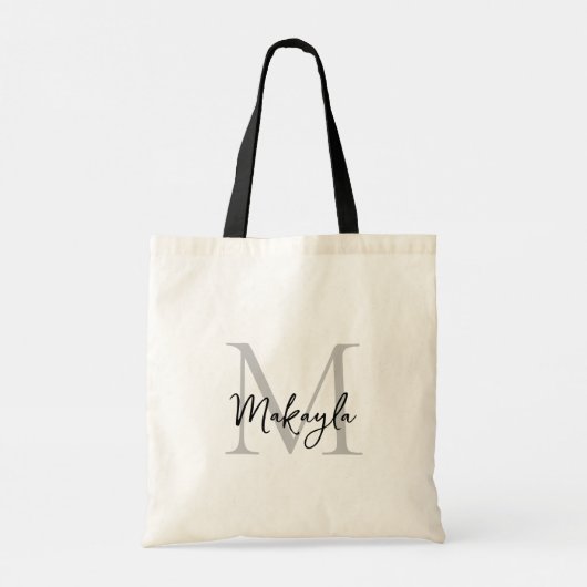 Tote Bag Monogramme élégant personnalisé (Dos)