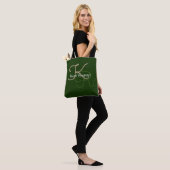 Tote Bag Monogramme élégant vert (Sur le modèle)