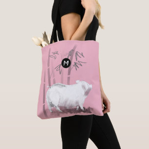 Tote Bag Monogramme en bocal blanc d'origine Choisir la cou
