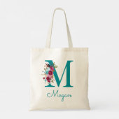 Tote Bag Monogramme en forme de lettre M en écriture cursiv (Dos)
