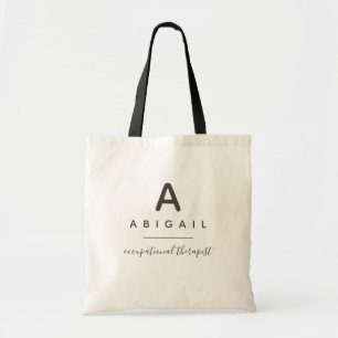 Tote Bag Monogramme ergothérapie sur mesure moderne