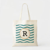 Tote Bag monogramme et chevron (Devant)