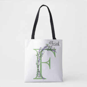 Tote Bag Monogramme F Lavande Eucalyptus