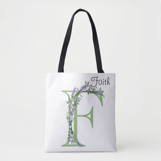 Tote Bag Monogramme F Lavande Eucalyptus (Devant)