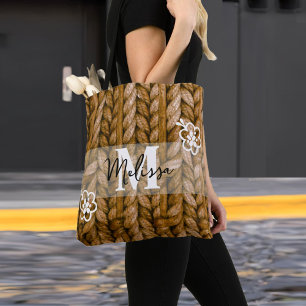 Tote Bag Monogramme Fête de l'anniversaire maman Cadeau