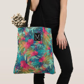 Tote Bag Monogramme Feuille tropical (De près)