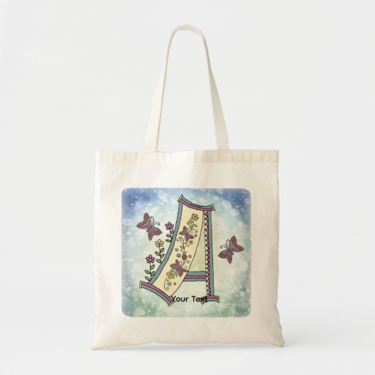 Tote Bag Monogramme floral A (Devant)