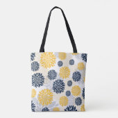 Tote Bag Monogramme floral bleu marine (Dos)
