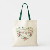 Tote Bag monogramme floral botanique (Dos)