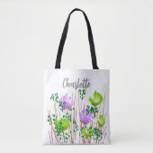 Tote Bag Monogramme Floral Charlotte (Devant)