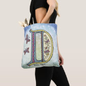 Tote Bag Monogramme floral D (De près)