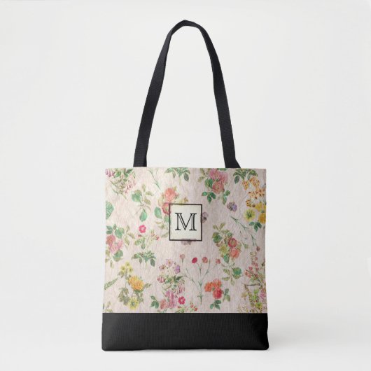 Tote Bag Monogramme floral du pays (Devant)
