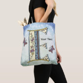 Tote Bag Monogramme floral E (De près)