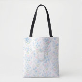 Tote Bag Monogramme Floral Élégant (Devant)