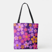 Tote Bag Monogramme Floral Fleur éclate vibrante (Dos)