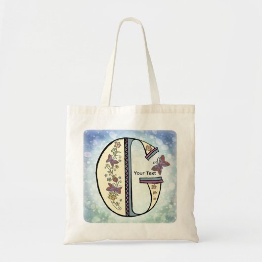 Tote Bag Monogramme floral G (Devant)