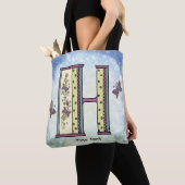 Tote Bag Monogramme floral H (De près)