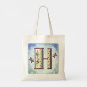 Tote Bag Monogramme floral H (Dos)