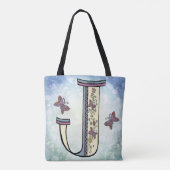 Tote Bag Monogramme floral J (Dos)