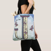 Tote Bag Monogramme floral J (De près)
