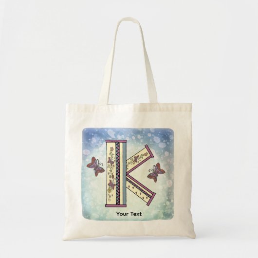 Tote Bag Monogramme floral K (Devant)