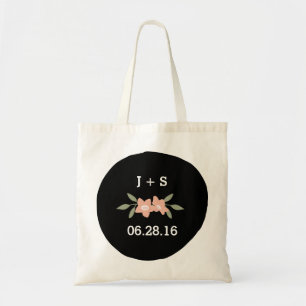 Tote Bag Monogramme floral Mariage Fourre-tout
