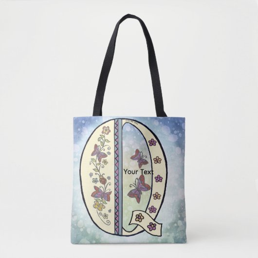 Tote Bag Monogramme floral Q (Devant)