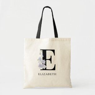 Tote Bag Monogramme Floral Script personnalisé