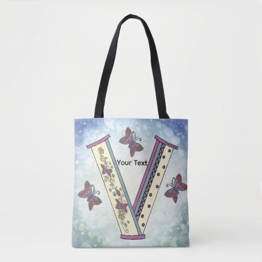 Tote Bag Monogramme floral V (Devant)