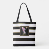 Tote Bag Monogramme floral Y or | Blancs noirs (Dos)