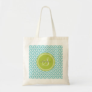 Tote Bag Monogramme géométrique de motif d'abrégé sur c