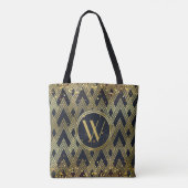 Tote Bag Monogramme géométrique Motif Art Déco Gatsby Glamo (Dos)