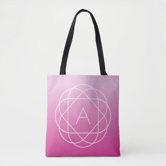 Tote Bag Monogramme géométrique semblable à une fleur | Omb (Devant)