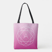 Tote Bag Monogramme géométrique semblable à une fleur | Omb (Dos)