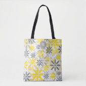 Tote Bag Monogramme Graphique en gris jaune (Devant)