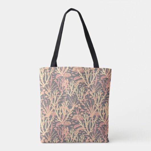Tote Bag Monogramme gris rose de Corail Reef (Dos)