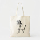Tote Bag Monogramme H manuscrit avec Rose (Devant)