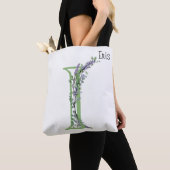 Tote Bag Monogramme I Lavande Eucalyptus (De près)