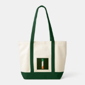 Tote Bag Monogramme I superposé sur le drapeau irlandais it (Dos)