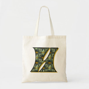 Tote Bag Monogramme Initial H Fleurs Art
