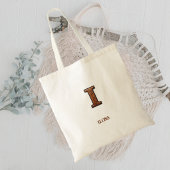 Tote Bag Monogramme initial I en cuir occidental tooled