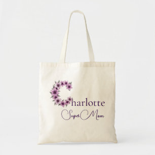 Tote Bag Monogramme Initial + Nom Super Maman
