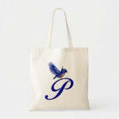 Tote Bag Monogramme Initial P Bluebird (Devant)