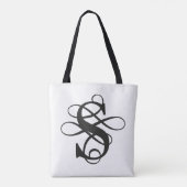 Tote Bag Monogramme initial tourbillonnant (Dos)